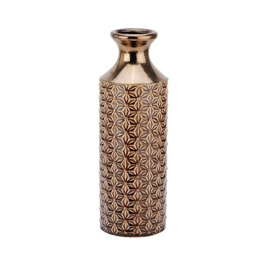 Seville Collection Caramel Fluted Vase - Small